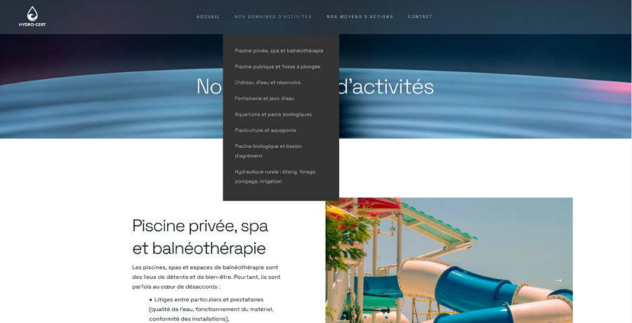 site vitrine expert aquatique