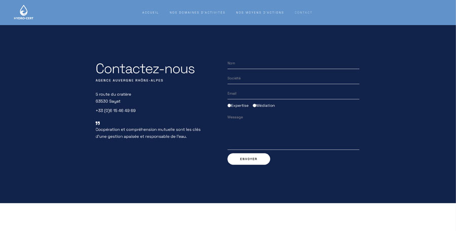 site vitrine expert aquatique